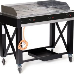 Gáz grill Atlanta, HENDI, Fekete, 13kW, 1285x770x(H)917mm