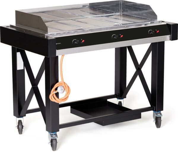 Gáz grill Atlanta, HENDI, Fekete, 13kW, 1285x770x(H)917mm