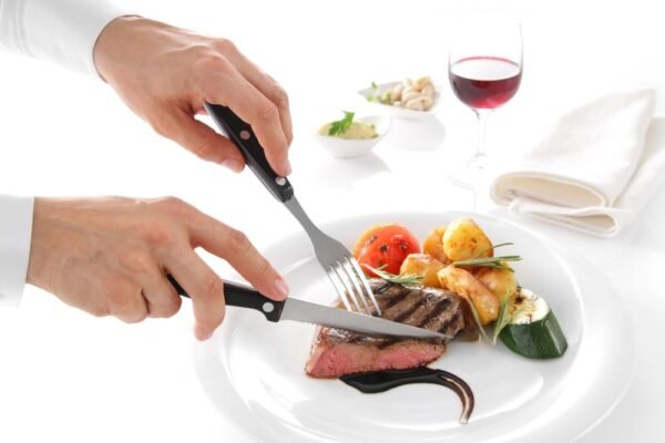 Steak villa, HENDI, Profi Line, Fekete, 6 db., (L)200mm