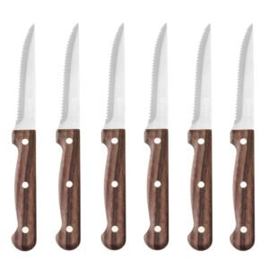 Steak kés, HENDI, Profi Line, Barna, 6 db., (L)210mm
