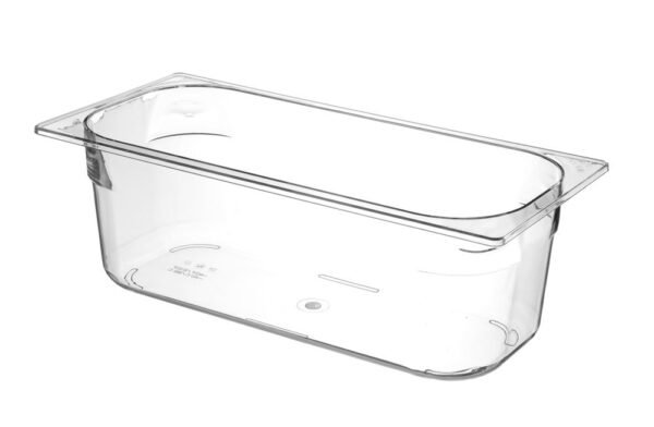 Fagylalt edény Polikarbonát, HENDI, 5L, Átlátszó, 360x250x(H)80mm