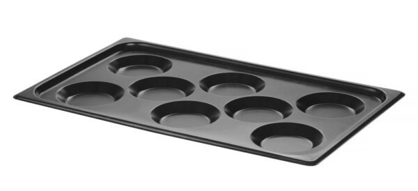 Tálca tapadásmentes bevonattal, CONVECTOMAT EGGPLATE, HENDI, GN 1/1, Fekete, 530x325x(H)26mm