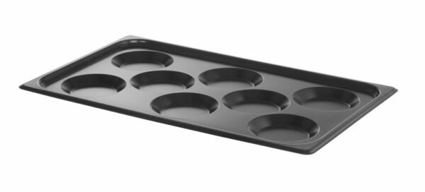 Tálca tapadásmentes bevonattal, CONVECTOMAT EGGPLATE, HENDI, GN 1/1, Fekete, 530x325x(H)26mm