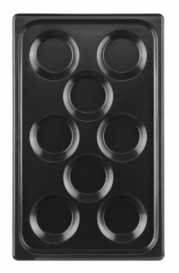 Tálca tapadásmentes bevonattal, CONVECTOMAT EGGPLATE, HENDI, GN 1/1, Fekete, 530x325x(H)26mm