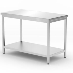 Központi asztal polccal – csavarozott, mélység: 600 mm, HENDI, Profi Line, 1200x600x(H)850mm