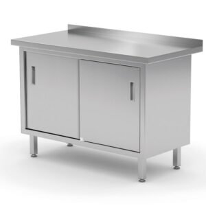 falhoz szerelhető szekrény tolóajtókkal – hegesztett, HENDI, Profi Line, 1400x600x(H)850mm