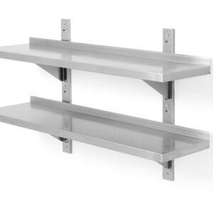 Állítható fali polc - 2 db - konzollal, HENDI, 1000x300x(H)600mm