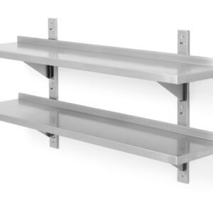 Állítható fali polc - 2 db - konzollal, HENDI, 1200x300x(H)600mm