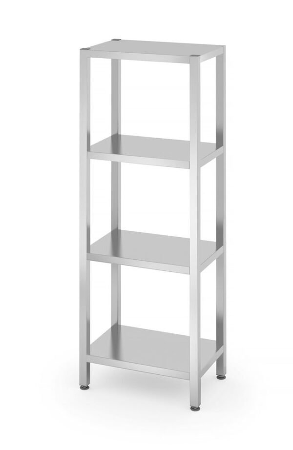 Tárolóállvány 4 teljes polccal – csavarozott, HENDI, Kitchen Line, 1200x500x(H)1800mm