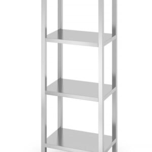 Tárolóállvány 4 teljes polccal – csavarozott, HENDI, Kitchen Line, 600x400x(H)1800mm