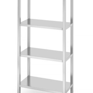 Tárolóállvány 4 teljes polccal – csavarozott, HENDI, Kitchen Line, 800x400x(H)1800mm