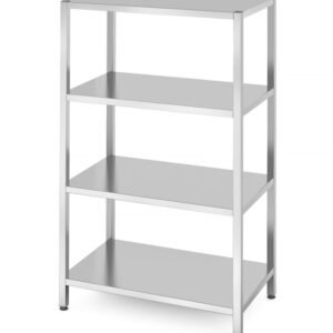 Tárolóállvány 4 teljes polccal – csavarozott, HENDI, Kitchen Line, 1000x600x(H)1800mm