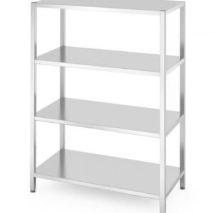 Tárolóállvány 4 teljes polccal – csavarozott, HENDI, Kitchen Line, 1200x600x(H)1800mm