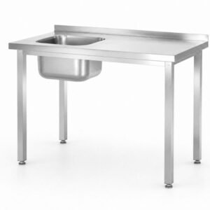 Mosogatóasztal, csavarozott, HENDI, Kitchen Line, 1000x600x(H)850mm