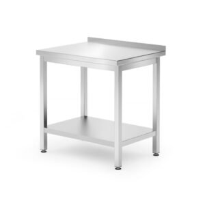Fali munkaasztal polc Budget Line – csavarozott, mélység: 600 mm, HENDI, Kitchen Line, 800x600x(H)850mm