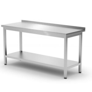 Fali munkaasztal polc Budget Line – csavarozott, mélység: 600 mm, HENDI, Kitchen Line, 1200x600x(H)850mm