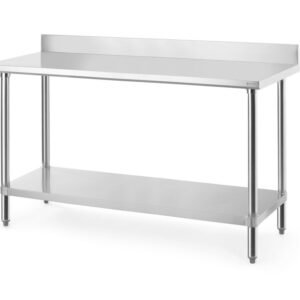Munkaasztal magasított hátlappal, HENDI, Budget Line, 1600x600x(H)950mm