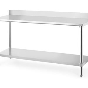 Munkaasztal magasított hátlappal, HENDI, Budget Line, 1800x600x(H)950mm