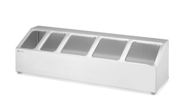 Gastronorm edénytartó, HENDI, 5 rekesz, 745x245x(H)215mm