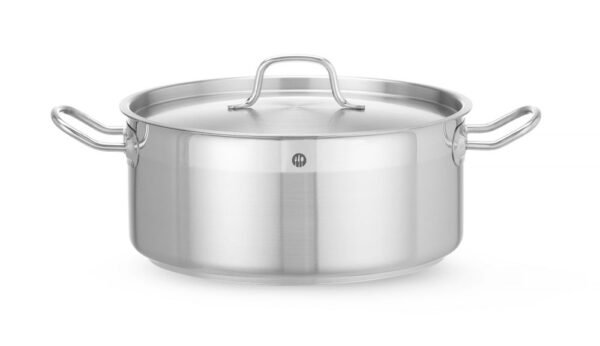 Alacsony fazék- fedővel, HENDI, Profi Line, 7,5L, ⌀280x(H)120mm