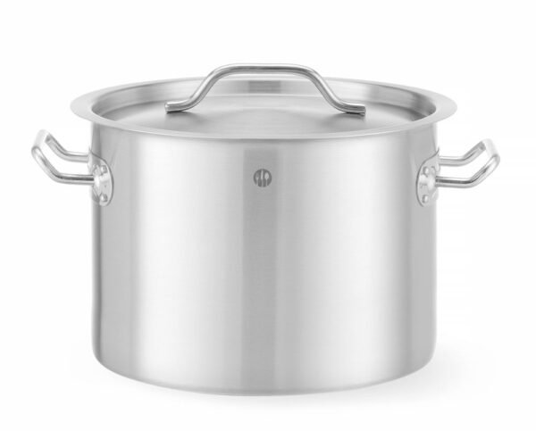 Közepes fazék- fedővel, HENDI, Budget Line, 9L, Ezüst, ⌀250x(H)180mm
