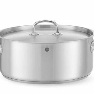 Alacsony lábas - fedéllel, HENDI, Kitchen Line, 7,3L, ⌀280x(H)120mm