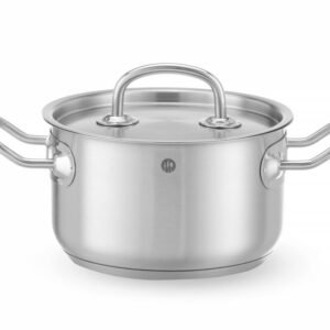 Közepes fazék- fedővel, HENDI, Kitchen Line, 1,8L, ⌀160x(H)95mm