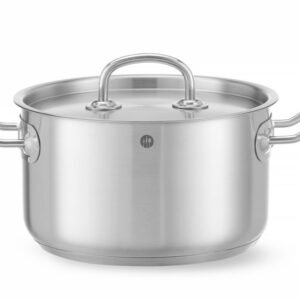Közepes fazék- fedővel, HENDI, Kitchen Line, 3,5L, ⌀200x(H)115mm