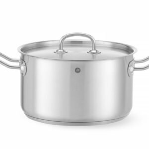Közepes fazék- fedővel, HENDI, Kitchen Line, 6L, ⌀240x(H)135mm