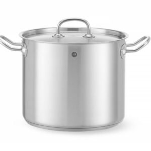 Magas fazék- fedővel, HENDI, Kitchen Line, 9L, ⌀240x(H)200mm