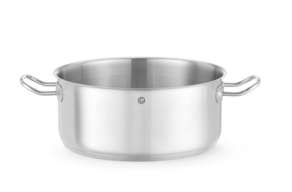 Alacsonyan falú edény - fedél nélkül, HENDI, Kitchen Line, 7,3L, ⌀280x(H)120mm