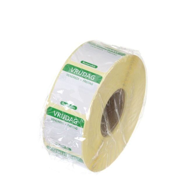 Napi élelmiszerbiztonsági címkék, többször használatos, könnyen kivehető , HENDI, Zöld, 1000 db., 25x25mm