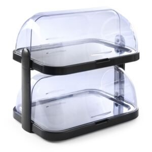 Roll-top hűthető ételkínáló emeletes, HENDI, Sötét szürke, 440x320x(H)440mm