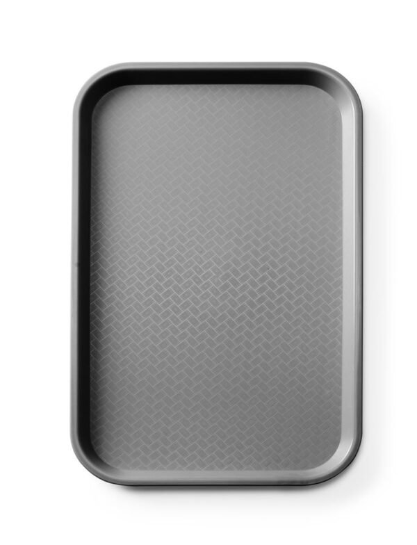 Polipropilén gyorséttermi tálca GN 1/1, AmerBox, GN 1/1, Fekete, 530x325x(H)20mm, Téglalap alakú