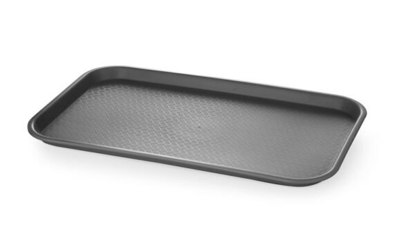 Polipropilén gyorséttermi tálca GN 1/1, AmerBox, GN 1/1, Fekete, 530x325x(H)20mm, Téglalap alakú