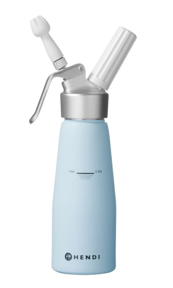 Habszifon, HENDI, 0,5L, Pasztell kék, ⌀80x(H)260mm