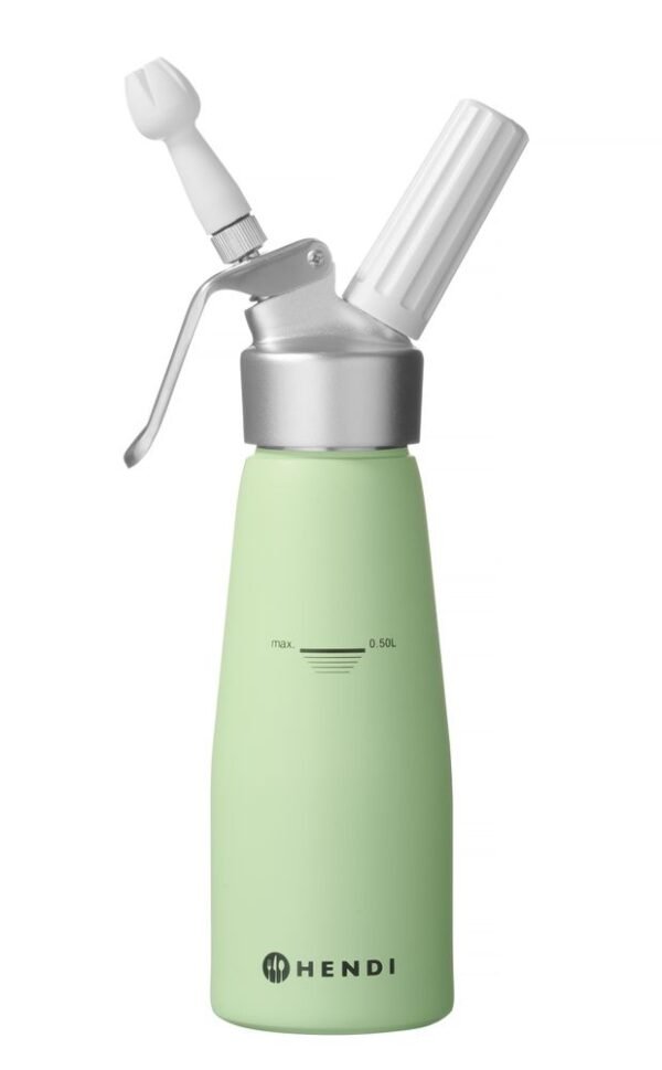 Habszifon, HENDI, 0,5L, Pasztell zöld, ⌀80x(H)260mm