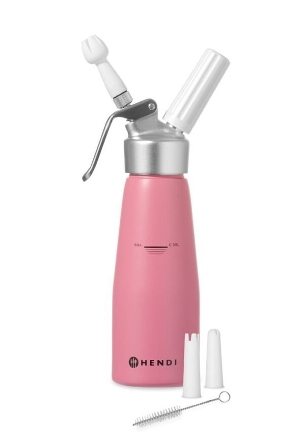 Habszifon, HENDI, 0,5L, Pasztell rózsaszín, ⌀80x(H)260mm