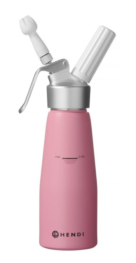 Habszifon, HENDI, 0,5L, Pasztell rózsaszín, ⌀80x(H)260mm